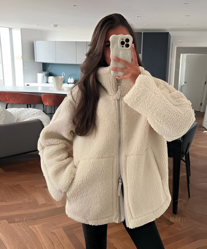 Sarah | Warm teddy jacket